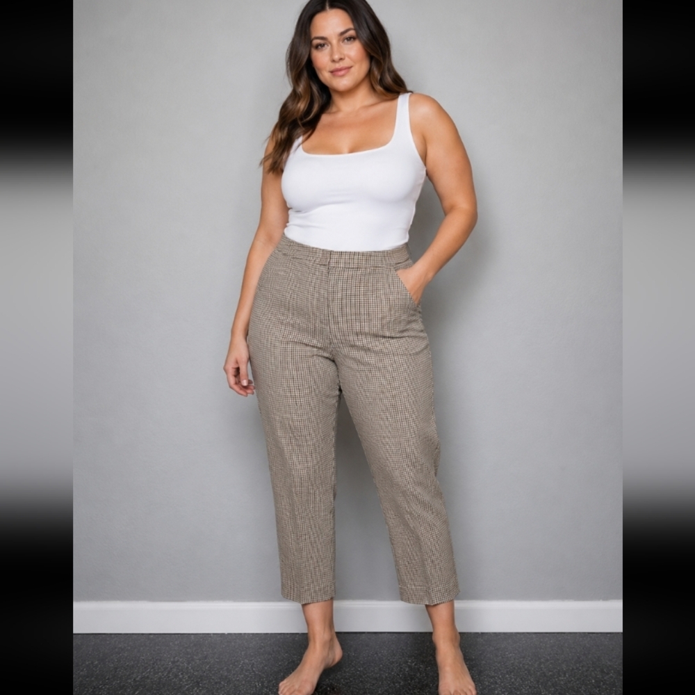 VINCE CAMUTO Check Pants With Pockets 14